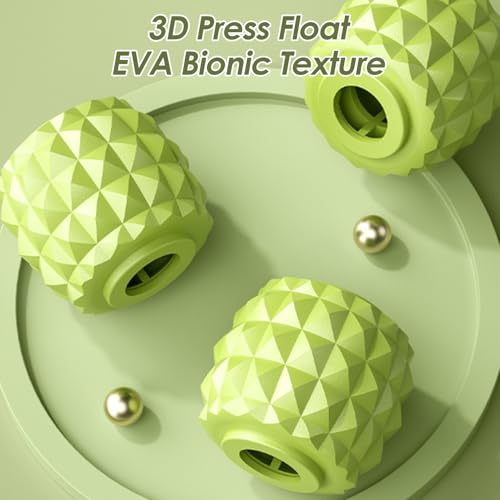 9 Wheels Muscle Roller, Leg Massager Muscle Relaxation Stretching Roller Foam Roller Deep Tissue Massager for Thigh Arms Leg Waist(Green) - color: Green