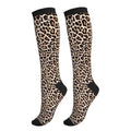 Avocado Compression Socks Women Men Knee High Stock for Running Work Support Nurses Travel - color: Cheetah Leopard
