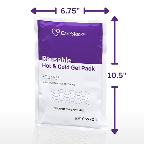 CareStock Reusable Hot and Cold Gel Packs, Large, 6.75 x 10.5 in - size: Large (4 Count)