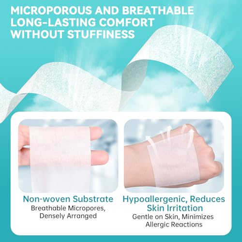 Dimora Paper Medical Tape 8 Rolls- Hypoallergenic White Surgical Tape for Sensitive Skin，Breathable First Aid Wound Tape with Pain-Free Removal，Secures Dressing and Medical Devices -2" x 10 Yards - color: White-Paper Tape 8 Rolls 2" x 10yd