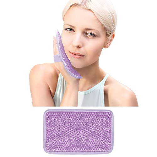 Gel Ice Pack for Injuries Ice Bag with Strap-1 Pack Reusable Hot Cold Pack - color: Purple-1 Pack
