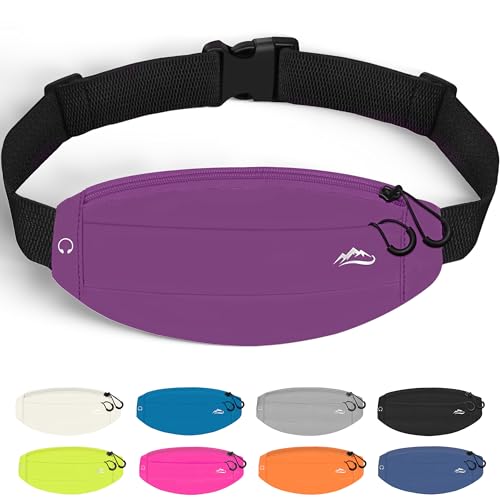 Running Fanny Pack Whole Bag Reflective, Running belt for Women &Men,Sweatproof Phone Holder Workout, Running Waist Pack (purple) - color: purple