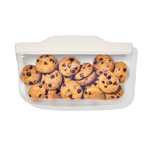 OXO Good Grips Silicone Reusable Bag - Snack Bag (12 oz), Oat - color: Oat, size: Snack (12 oz)
