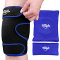 Hilph Knee Ice Pack Wrap, Adjustable Knee Brace with 2 Gel Ice Packs, Black - color: Black