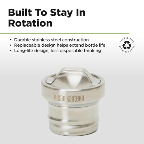 Klean Kanteen Classic Steel Loop Cap – Leak-Proof, Dishwasher-Safe, BPA-Free – Brushed Stainless