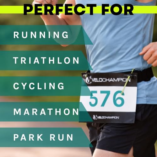 VeloChampion Triathlon Race Number Running Belt, Medium, 1 Pack - size: Medium