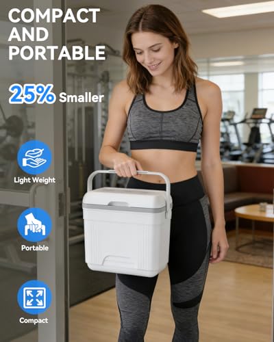 Ice Machine for Knee After Surgery, 10QT Portable Cold Therapy Machine - color: White
