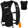 Running Vest Hydration Backpack for Men Women, Lightweight Breathable Hydration Packs, Adjustable Chest Straps Daypack, Reflective Water Running Vest for Marathon, Trail, Hiking, Cycling - color: Black