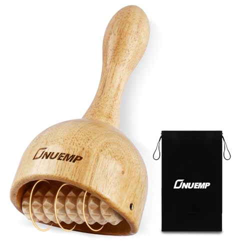 ONUEMP Wooden Lymphatic Drainage Body Sculpt Cup with Guasha Fascia Roller - size: Cup