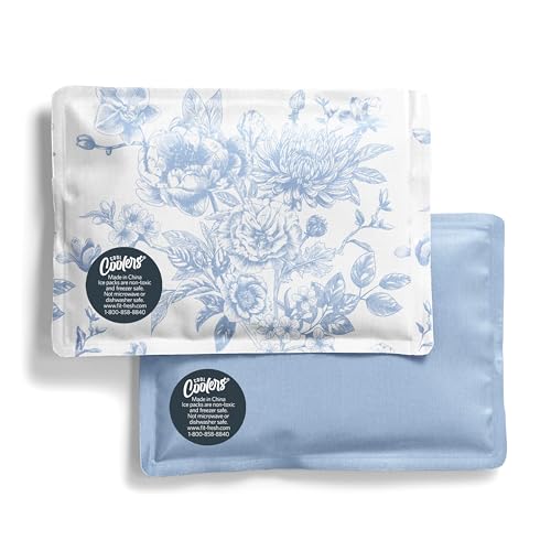 Fit & Fresh Cool Coolers Soft Ice Packs for Lunch Bags & Coolers, 2pk - color: Blue Floral (2 Pack)