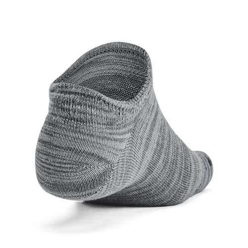 Under Armour Unisex Adult Essential No Show Socks (6-Pairs) - color: (025) Castlerock / Castlerock / Anthracite, size: Small