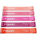 Resistance Bands for Working Out, Exercise Bands with 5 Resistance Levels, Natural Latex Resistance Bands Designed for Home Fitness, Strength Training and Flexibility Exercises - color: Pink