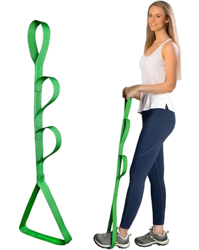 42 Inch Leg Lifter - Leg Lifter Strap Rigid with Multi Loops - Leg Lifter After Hip Replacement, Leg Lifter for After Knee Surgery, Leg Lifters Getting Legs in and Out of Bed, Car, Couch, Wheelchair - color: Green