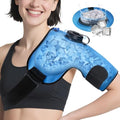 Comfpack Ice Pack for Shoulder, 2 Hours Long Lasting Cold Refillable Ice Bag, Reusable Ice Pack for Injuries, Shoulder Ice Pack Wrap for Rotator Cuff and Arm, Soothing Discomfort, Swelling & Surgery