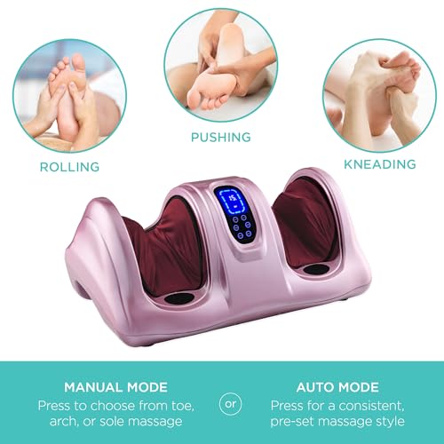 Best Choice Products Shiatsu Foot Massager with Remote Control, Rose - color: Rose