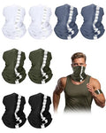 SATINIOR 8 Pack Reflective Neck Gaiters UV Protection Cooling Face Masks - color: Neutral Colors