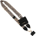 Save the Girls Clip & Go Phone Lanyard Crossbody Strap with Wallet, Leopard - color: Leopard