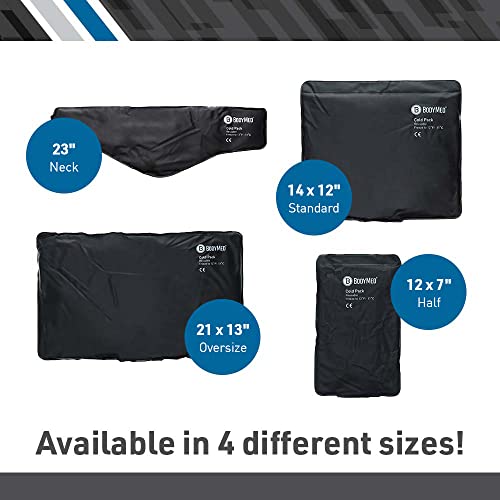 BodyMed Heavy Duty Urethane Ice Pack for Injuries - Reusable Flexible Cold Therapy for Knee, Elbow, Shoulder and Back - Reduces Swelling, Bruising and Sprains - 14 x 12 Inches (Pack of 3) - size: 14 Inch x 12 Inch (Standard) (Pack of 3)