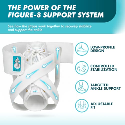 Med Spec ASO Ankle Stabilizer Lace Up Ankle Brace Sprain Support White, XS - color: White, size: X-Small