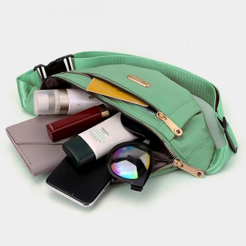 Fanny Pack Waist Pack for Women, Waterproof Waist Belt Bag for Running Sports Travel - Green - color: F Green