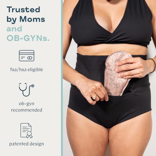 Nyssa Between-Legs Ice/Heat Pack – Reusable Hot & Cold Therapy Pad for Postpartum Birth Recovery – Contoured Design for Comfort & C-Section Support – Fits FourthWear Underwear