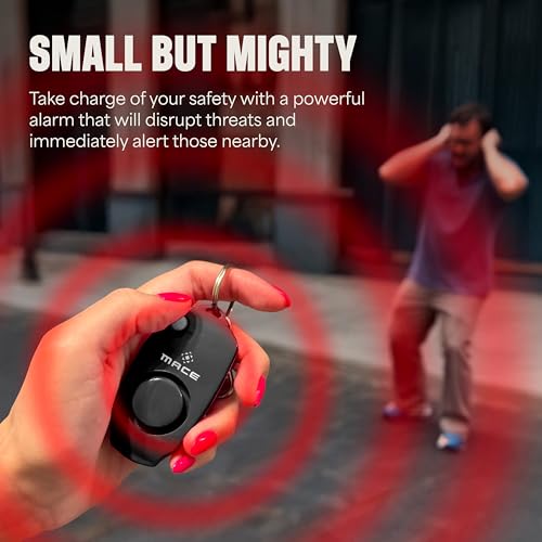 Mace Personal Safety Alarm & Mace Pepper Spray Kit - Loud 130db Siren with Built in Emergency Whistle, 10 Feet Range Pocket Model (0.42 oz) Self Defense Pepper Spray for Women & Men - color: Black