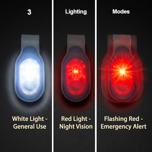 ALONEFIRE LED Flashlights Clip on Flashlight Night Safely Nursing Night Light Hands Free Strong Magnetic to Grip Clothing with a Keychain Flashlight for Walking Running Sports Outdoor Emergency - color: Blue