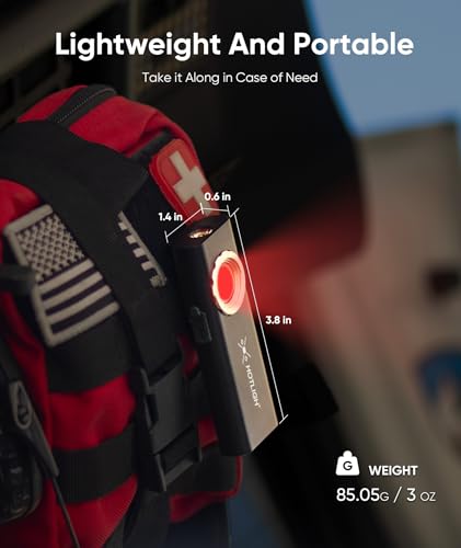 HOTLIGH ZF6767 Rechargeable Pocket Flashlight - 1000LM LED Flashlight Rechargeable, Small Pocket Light with Clip & Magnetic Base, EDC Flashlight for Outdoor, Night Walking, Emergency (1 PC)