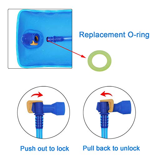 Bite Valve Replacement Mouthpiece Fit for Hydration Pack Bladder Water Backpack and Most Brands(4-Pack), with Shutoff Valve and Tube O-Ring - color: White