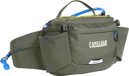 CamelBak M.U.L.E. 5 Hydration Waist Pack with 50oz Lumbar Reservoir, Stable Carry and Smart Storage for Mountain Bike and Gravel Riding, Dusty Olive 2.0