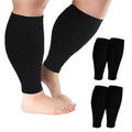Plus Size Compression Leg Sleeves for Women Men - color: 2pcs-Black, style: 4XL