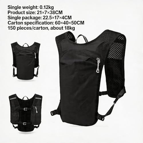 Lightweight Running Hydration Vest,Adjustable Outdoor Hiking Daypack,Breathable Sports Backpack for Cycling Marathon Trail Running Climbing