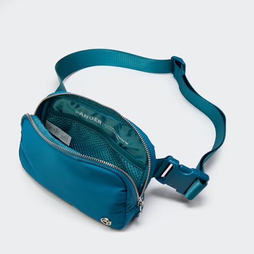Pander Unisex Belt Bag Fanny Pack for Women with Adjustable Strap, Small Waist Pouch for Workout Running Traveling Hiking - color: Ocean Blue