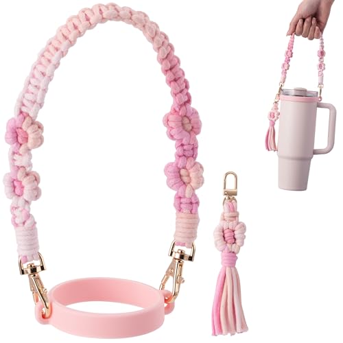 Water Bottle Handle Strap Compatible with Stanley Cup - color: Pastel