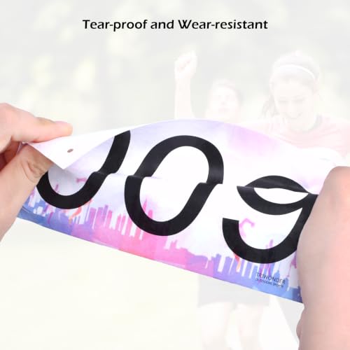 TRIWONDER Race Bibs Running Numbers with Safety Pins, Tyvek 4"x7" Large Numbers 1-500 for Marathon Runners Events Sports Games - color: Colorful [4"x7"] 1-200