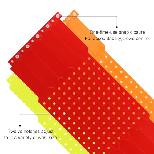 100pcs Vinyl Wristbands, Disposable Waterproof Wristbands (Multiple) - color: Multiplecolors