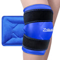 ZNÖCUETÖD Enhanced Knee Ice Pack Wrap for Pain Relief, Large Gel Ice Pack for Knee Leg Injuries Reusable with Cold Compression for Tendonitis, Arthritis, Swelling, Bruises, Surgery Recovery - color: Blue