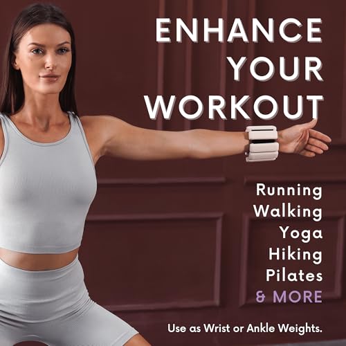 Polyfit Wrist & Ankle Weights - Wearable Weights for Women, Yoga & Pilates - color: WINE