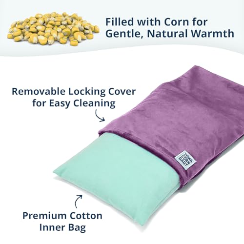 Microwave Heating Pad - Moist Heat Warm Compress for Back, Neck and Cramps - color: Moonlit Lilac