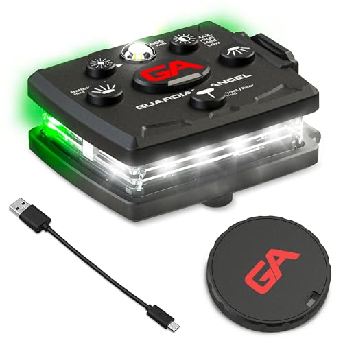 Guardian Angel Micro Safety Light - White Front & Green Rear - color: White/Green