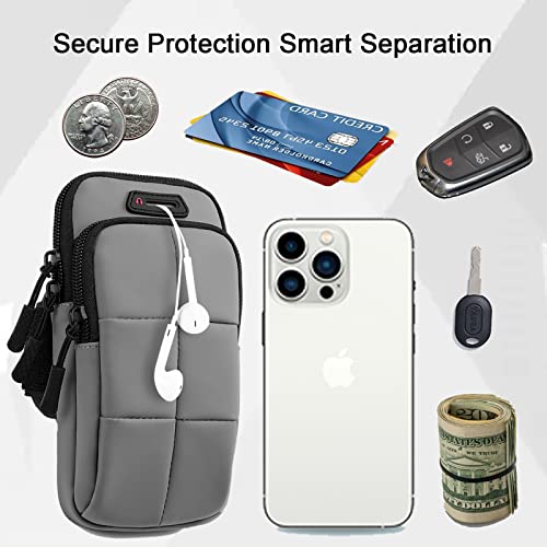 Prime Comfort Phone Arm Bands for Running, Armband Cell Phone Holder for Exercise (Gray) - color: Gray