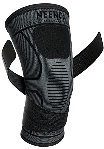 Compression Knee Brace for Women & Men - 2 Pack with Adjustable Straps - color: 2 Pack - Black, size: XX-Large