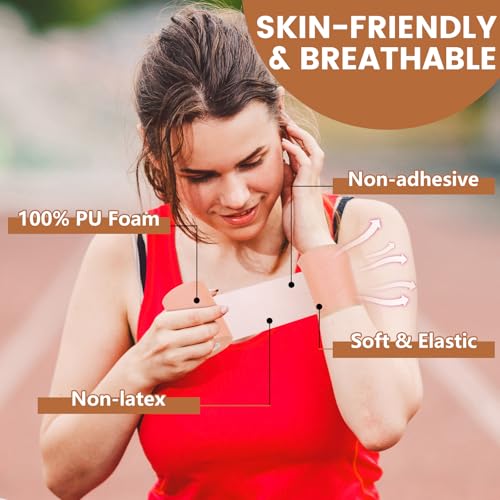 9 Pack Skin Color Pre Wrap Tape, 2.76 Inch x 11 Yards Prewrap Athletic Tape - color: Skin Color