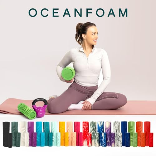 Oceanfoam Ripple Roller Small Foam Roller for Physical Therapy, Algae Green - color: Algae Green