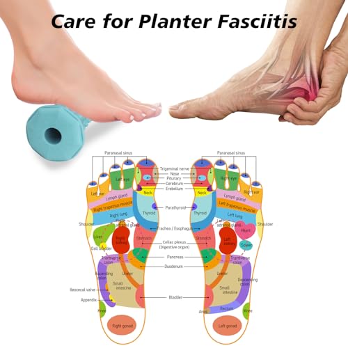 Blue Foot Massager Roller Set for Plantar Fasciitis, Arch&Heel Pain Relief - color: Blue Combination