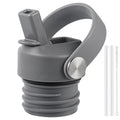 RRegeny Straw Lid fits Hydro Flask Standard Mouth, 21 24 oz, Sports Flex Cap Water Bottle Accessories Replacement Top - color: Gray+1pack