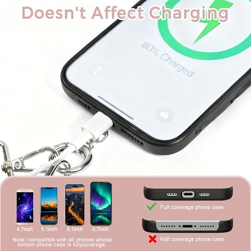 Phone Lanyard Wallet Crossbody Strap To Save The Bag For Girls - color: Black