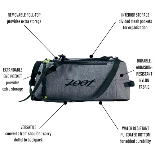 Zoot Ultra Tri Duffel Bag - color: Canvas Gray, style: Ultra Tri Duffel