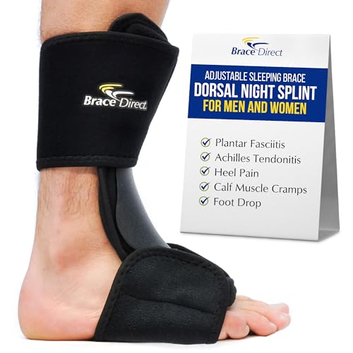 Brace Direct Dorsal Night Splint, Plantar Fasciitis, Achilles & Heel Pain - size: S-M