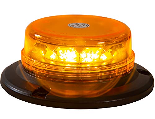 Buyers Products SL550ALP Low Profile LED Beacon Warning Light, 6"x2", Permanent & Magnetic Mount, Auxiliary Power Plug, 12 LEDs, 3 Flash Patterns, SAE J845 Class 1, Emergency Lighting for Vehicles - style: Auxiliary Plug